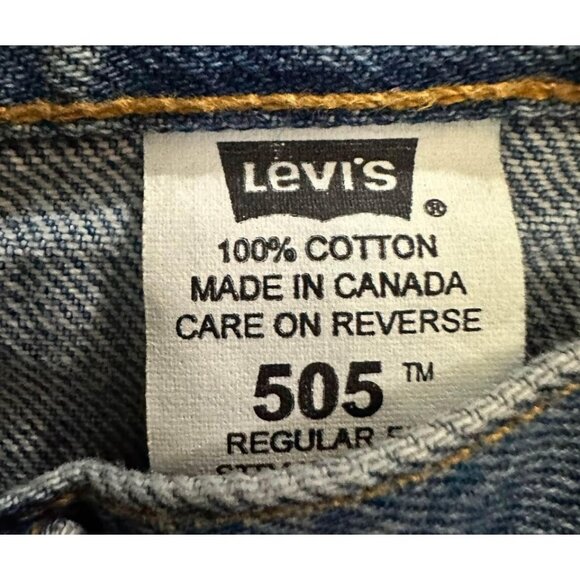 Vintage 1990s 505 Levis Mens Jeans (42x30) 100% Cotton Classic Straight - Picture 6 of 7